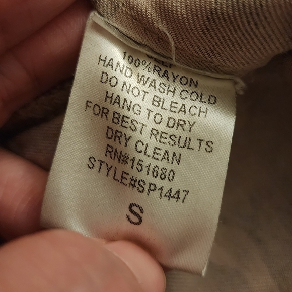 STORIA Taupe Camo Camouflage Cropped Ankle Distressed Military Zipper Joggers S - Picture 7 of 8